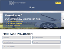 Tablet Screenshot of lemonlawexperts.com